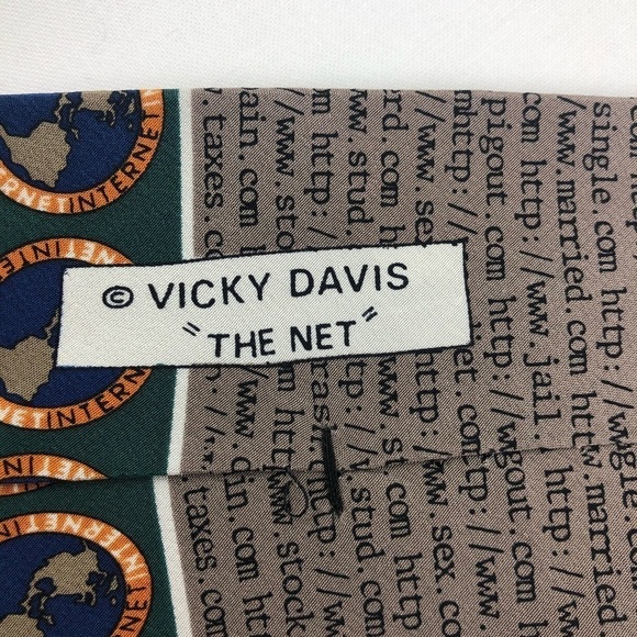 Vicky Davis The Net Mens Tie Gray - Picture 4 of 7